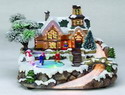 Fiber optic and LED Christmas village