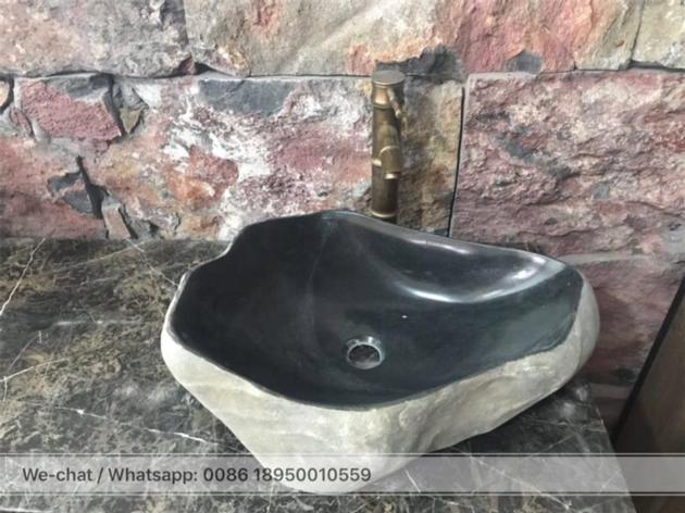 Black River Stone Bath vessel sinks stone wash basin