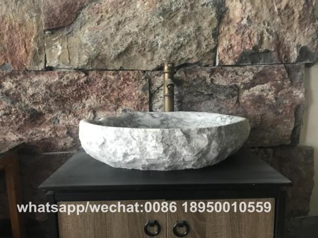 China Carrara Grey Marble Bath Vessel