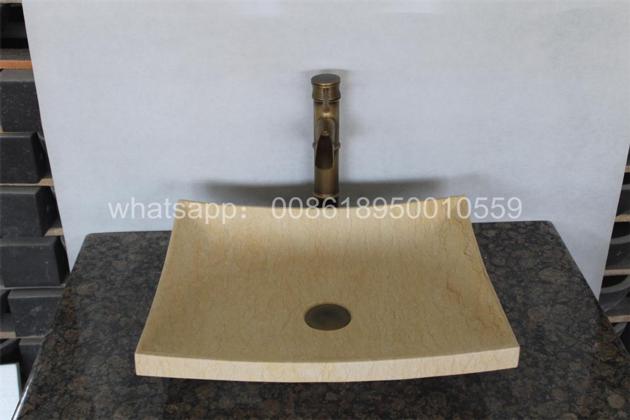 Galala Marble bathroom rectangle vessel sinks natural stone wash basin