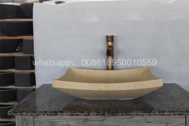 Galala Marble Bathroom Rectangle Vessel Sinks