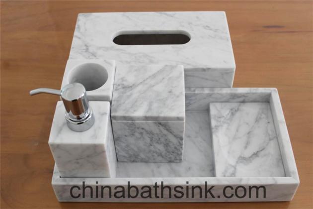 Carrara White Marble Bathroom Sets Marble