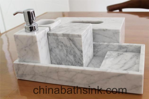 Carrara White Marble Bathroom Sets Marble