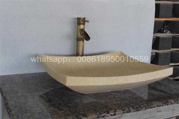 Galala Marble Bathroom Rectangle Vessel Sinks