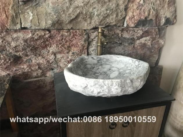 China Carrara Grey Marble Bath Vessel