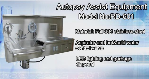 Stainless Steel Luxury Autopsy Station Side