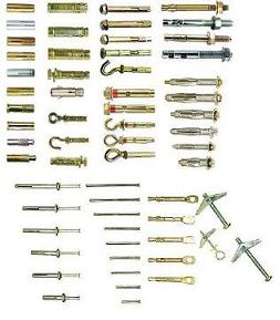 heavy duty anchor, drop in/ cut anchor, wedge anchor, bolt anchor, hollow wall anchor, window frame