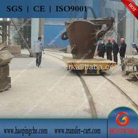 Railcar running on curved railways