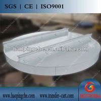 Transfer car on turnplate