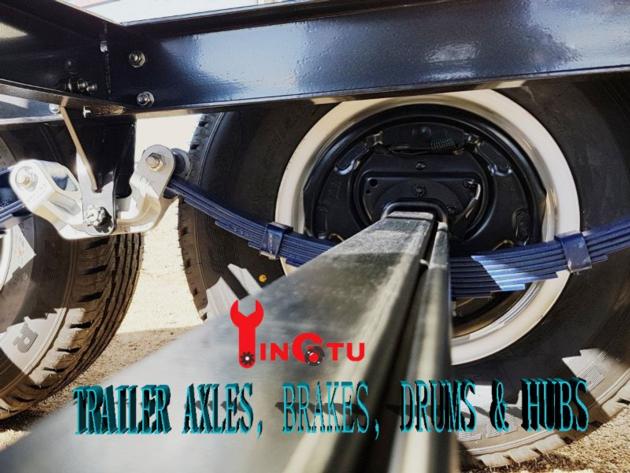 Trailer parts, axles, brakes, drums and hubs