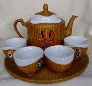 Bamboo-woven Tea Set