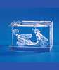 laser engraved crystal cube