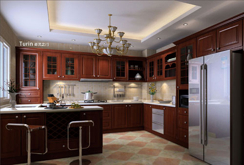 YALIG Solid Wood Kitchen Cabinet