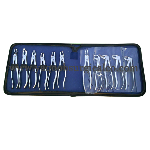Dental Tooth Extracting Forceps English Pattern 11 piece set