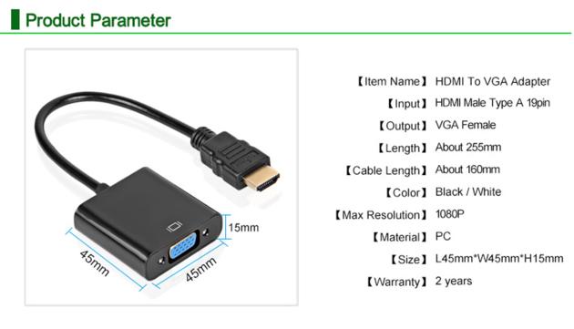 Hdmi To Vga Adapter