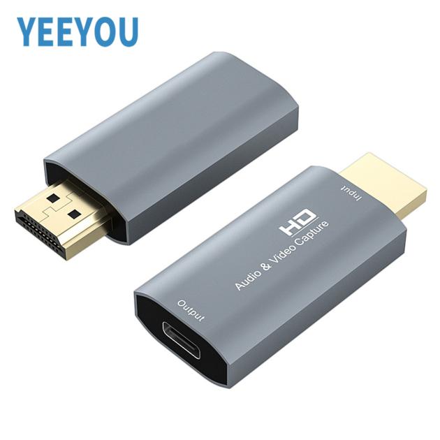 Video Capture Card HDMI to Type C Male to Female Full HD for Live Broadcast High Definition Acquisi