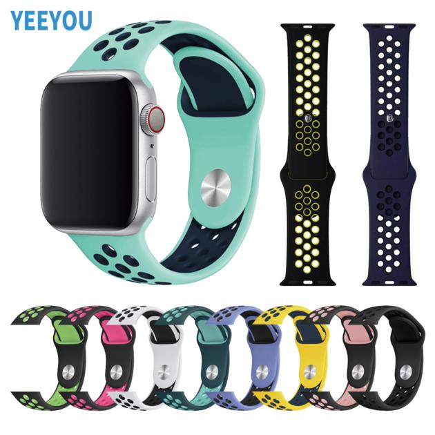 Sport Band Bracelet Watchband replacement Wrist Rubber Strap for Apple iWatch