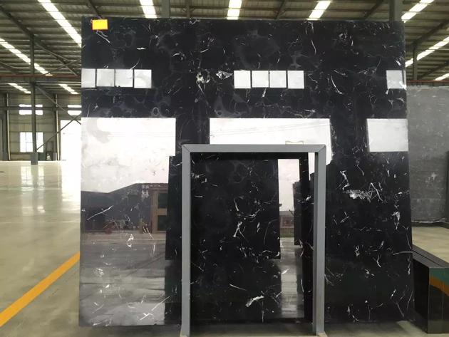 New Black Ice Flower Marble For