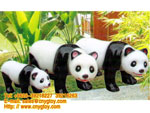 panda family sculpture