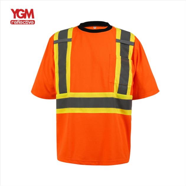 Hi vis safety reflective t-shirt custom coveralls