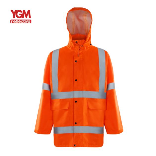 Hi vis safety jacket coveralls workwear with reflective tape