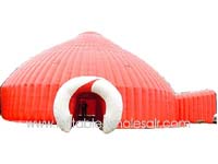 yten039 red mongolian yurt inflatable tent