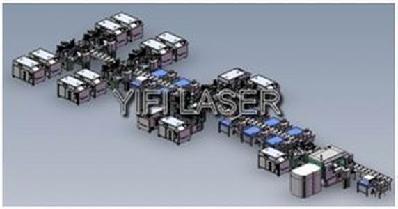  Complete tab cylinder battery assembly welding laser welding machine automatic line