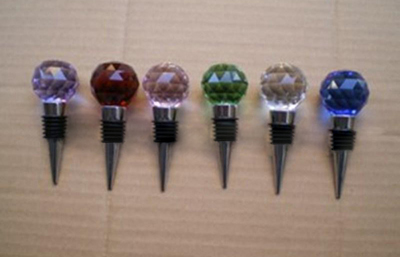 crystal glass wine bottle stopper