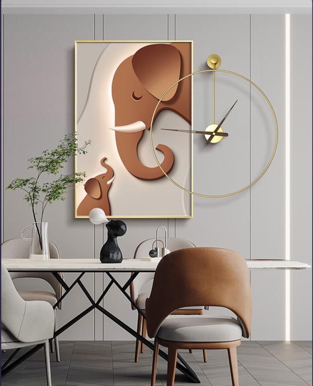 Decorative crystal luxury wall clock modern home decoration