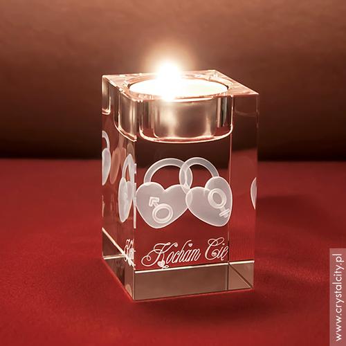 crystal glass candle holder