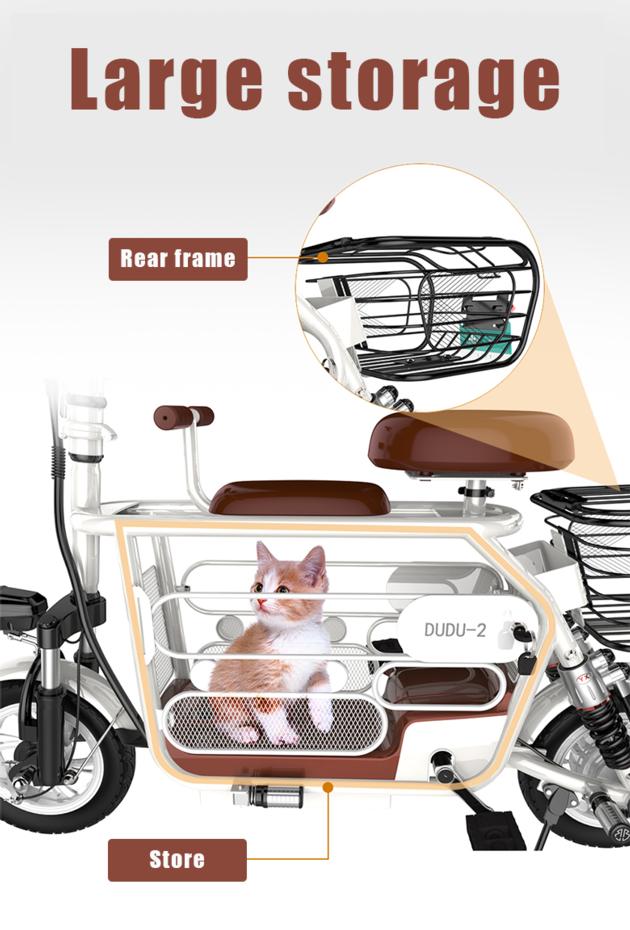 Pet Storage Rear Basket Folding Lithium