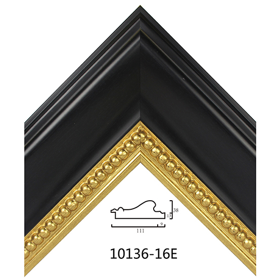 Embossed Picture Frame Mouldings With Gold Edge 11138
