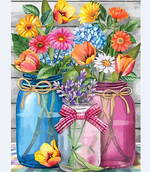 DIY Hand Painted Oil Painting Rose