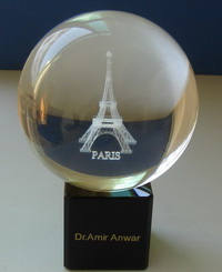 crystal glass sport ball sphere
