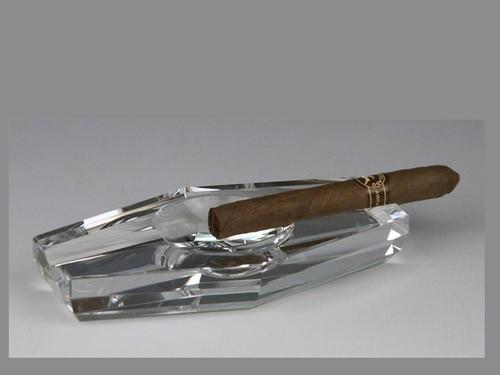 crystal glass ashtray smoking set