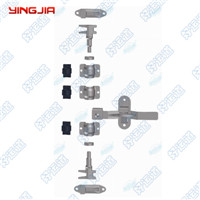 Commercial vehicle body door locking gear