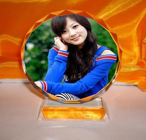 crystal glass photo frame