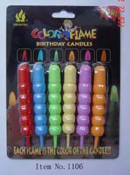 color flame birthday candles