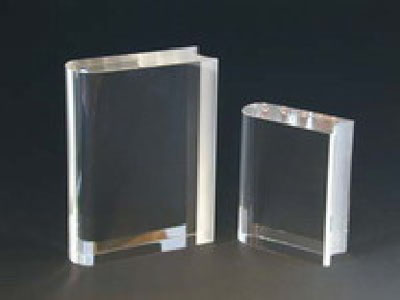 crystal glass book trophy award model