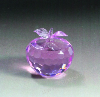 crystal glass apple for Christmas Decoration Gifts