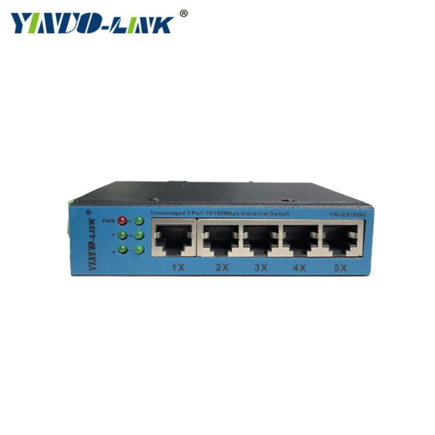 Mini Desktop 5 10/100M RJ45 Din Rail Industrial Ethernet POE Switch for CCTV Security 