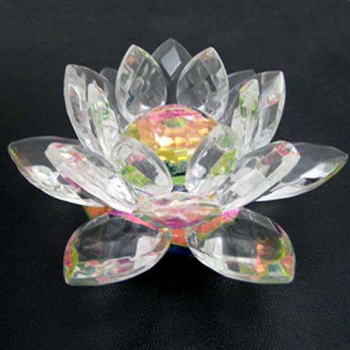 religious crystal glass lotus flower