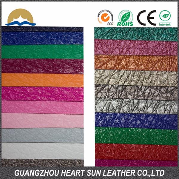 factory driect sell heart sun pvc rexine leather fabric made in china