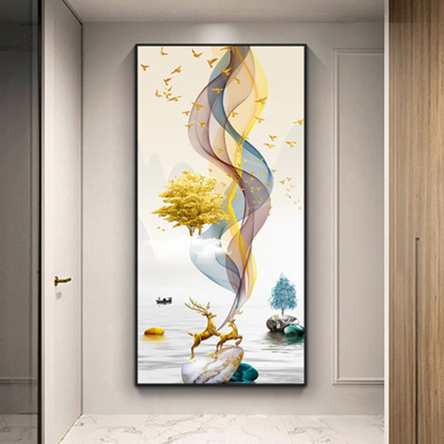 New deluxe crystal porcelain painting animal nature wall art painting