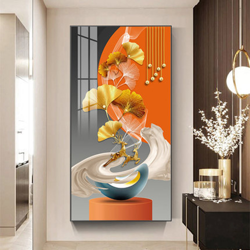 Crystal luxurious wall art painting with modern decor
