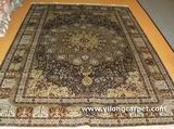 hand knotted silk carpet