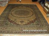 hand knotted silk rug