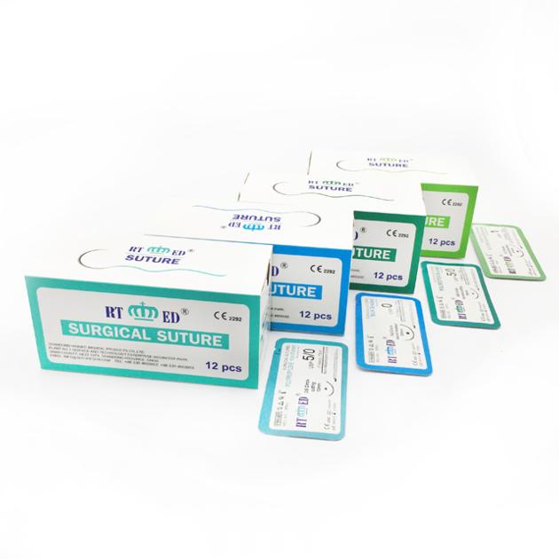 Non-Absorbable Nylon/Silk/Polyester/Polyproplene  surgical suture with needle