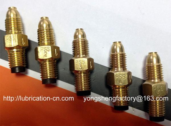 Brass oil flow resistance metering unit PSS series for centralized lubrication system