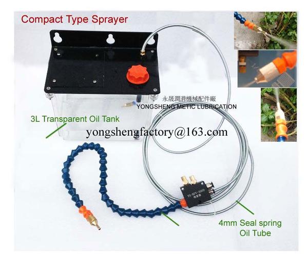 compact type metal cutting cooling coolant oil mist BPV sprayer SET
